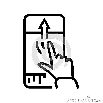 scroll hijacking ux ui design line icon vector illustration Cartoon Illustration