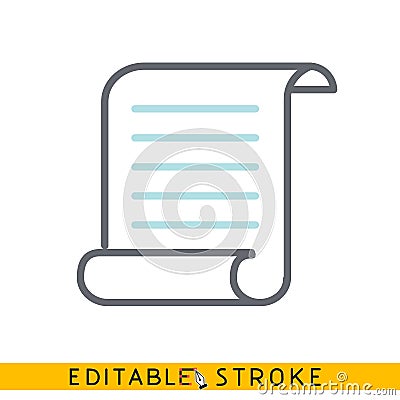 Scroll icon. Easy editable stroke line icon Stock Photo