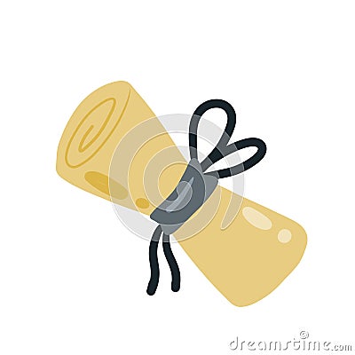 Scroll. Twisted piece of paper. Vector Illustration