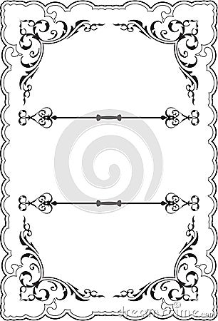 Scrolling ornate perfect frame Vector Illustration