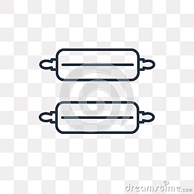 Scrolls vector icon isolated on transparent background, linear S Vector Illustration
