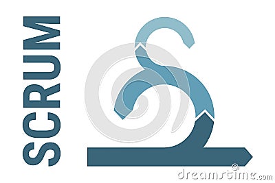 Scrum icon, scrum workflow lifecycle, scrum product development Vector Illustration