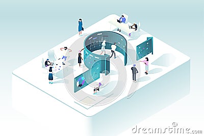 SCRUM methodology concept. Vector Illustration