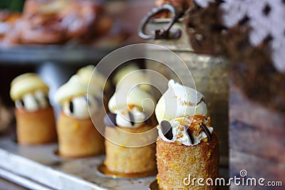 Scrumptious cakes and pastries Stock Photo