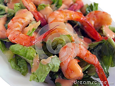 Scrumptious fresh roasted shrimp cocktail picture Stock Photo
