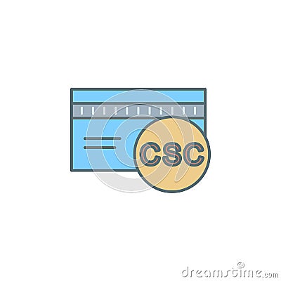 SCS card dusk style line icon. Element of banking icon for mobile concept and web apps. Dusk style SCS card icon can be used for w Stock Photo