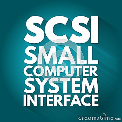 SCSI - Small Computer System Interface acronym, technology concept background Stock Photo
