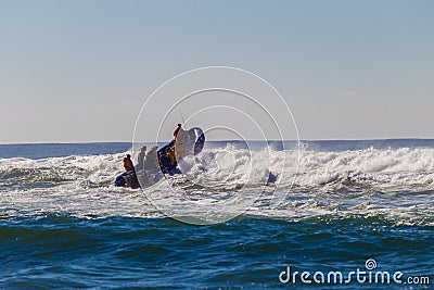 Scuba Dive Boat Skipper Ocean Waves Editorial Stock Photo
