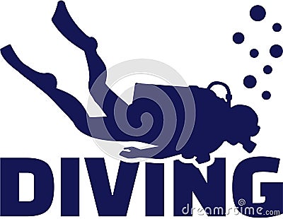 Scuba diver Vector Illustration