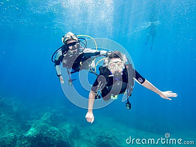 Scuba Divers Editorial Stock Photo