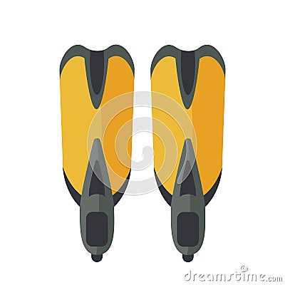 Scuba diving flippers Vector Illustration