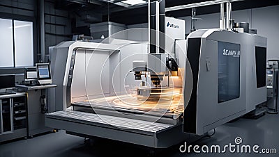 sculpting possibilities: the versatility of 4-axis and 5-axis CNC machines. generative AI Stock Photo