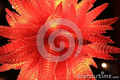 Sculptural glasswork of Chihuly Editorial Stock Photo