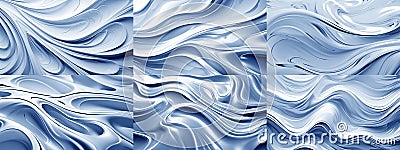 Sculptural liquid waves abstract Stock Photo