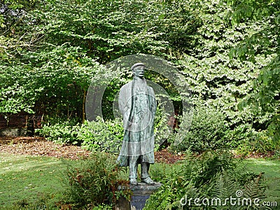 Sculpture of Ammon Wrigley poet and historian 1861-1946 Editorial Stock Photo