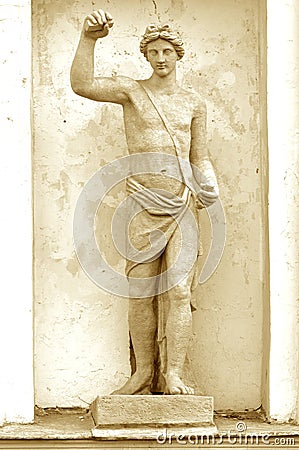 Sculpture ancient greek mythology. Over 75 years Stock Photo