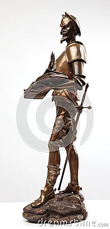 Sculpture antiques Don Quixote of La Mancha Stock Photo