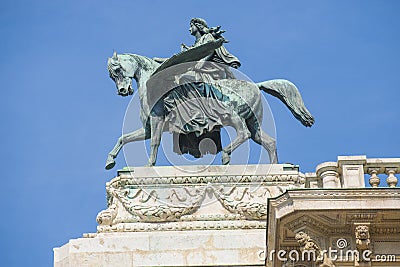 Sculpture of Apollo astride Pegasus. Vienna Stock Photo