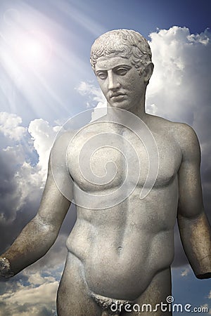 Sculpture of Apollo, classic Greek art Stock Photo