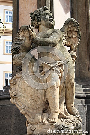 Sculpture of cherub Stock Photo