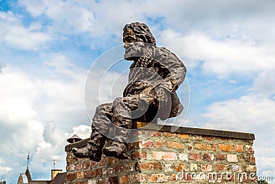 Sculpture a chimney in Lviv, Ukraine Editorial Stock Photo