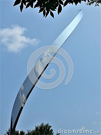 Sculpture at Dulles Air and Space Museum Editorial Stock Photo