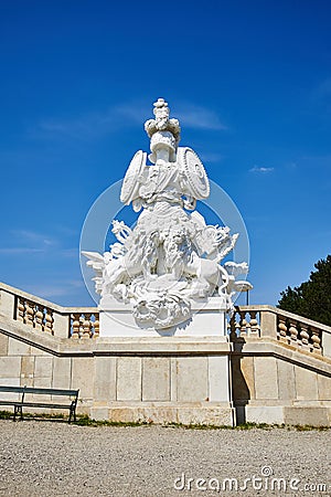 Sculpture of Gloriette, SchÃ¶nbrunn, Vienna Editorial Stock Photo