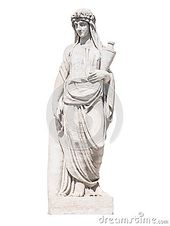 Sculpture of the Greek god Priestess Stock Photo