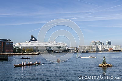 Sculpture group called The Genetically Modified Paradise in Copenhagen, Denmark Editorial Stock Photo