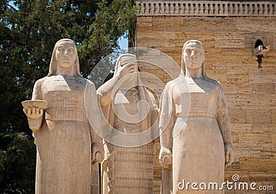 Sculpture group of women in Anitkabir, Ankara Stock Photo