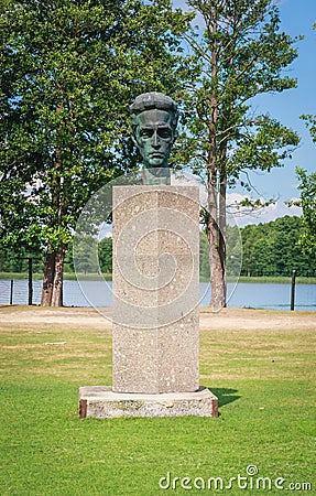 Sculpture in the Grutas park near Druskininkai city. Lithuania. Editorial Stock Photo