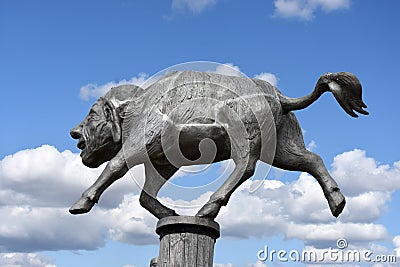 Sculpture of Huang Yong Ping in Caen Editorial Stock Photo