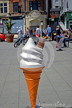 A sculpture of Ice cream cornet Editorial Stock Photo