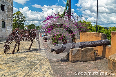 Sculpture of an iron horse, Santo Domingo, Dominican Republic Editorial Stock Photo