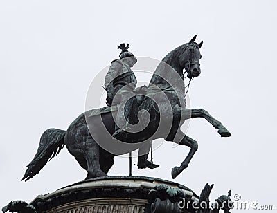 The sculpture of Isaakievsky sobor in st peterburg Stock Photo