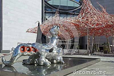 Sculpture Loch Ness Monster by Niki de Saint Phalle Editorial Stock Photo