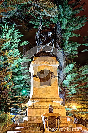 Monument to the hero Abdon Calderon in Cuenca, Ecuador Stock Photo
