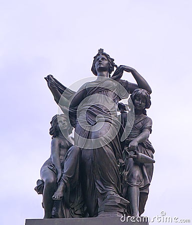 Sculpture Morning Dresden Stock Photo