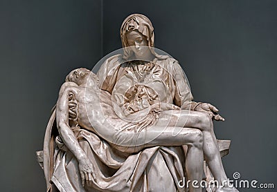 sculpture Pieta, Lamentation of Christ, Michelangelo Buonarroti in the Pushkin Museum Editorial Stock Photo