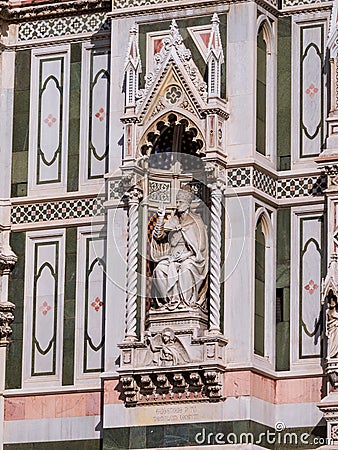 Sculpture of pope Eugenius IV Stock Photo