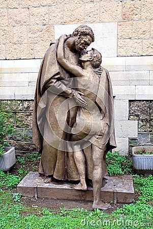 Sculpture The Return of the Prodigal Son Stock Photo
