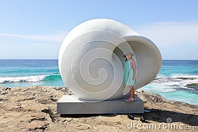 Sculpture by the Sea - Acoustic Chamber Editorial Stock Photo