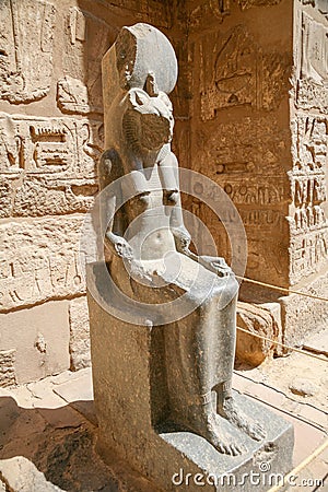 Sculpture of Sekhmet goddess sitting Stock Photo