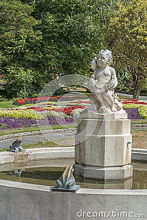 Sculpture situated at Wellington Botanic Garden, New Zealand Stock Photo