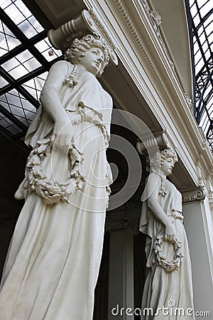Sculpture statue museum marble art architecture big Stock Photo