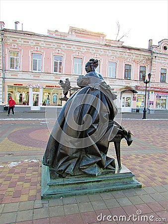 Sculpture in Tambov Treasurer Editorial Stock Photo