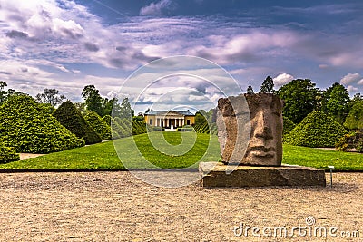 Sculpture in the Uppsala University, Sweden Stock Photo