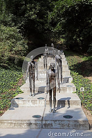 Sculpture for the victims of communism Prague Editorial Stock Photo