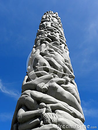 Sculpture at the Vigeland Park Editorial Stock Photo