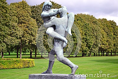 Sculpture in Vigeland Park, Oslo Editorial Stock Photo